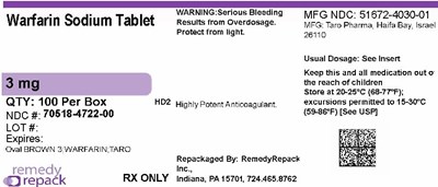 Mm1 (Warfarin Sodium 3mg 70518 4722 00)